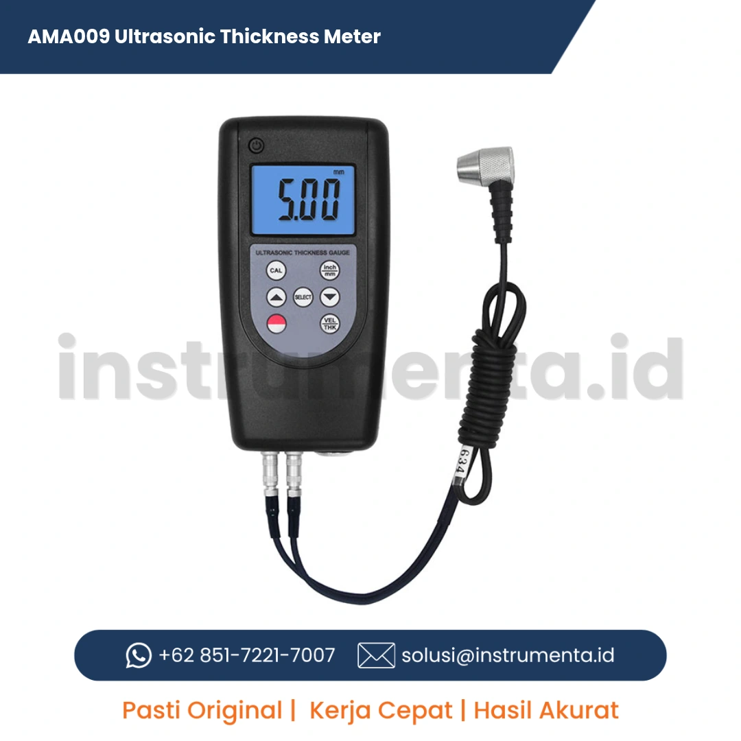 Official Supplier AMA009 Ultrasonic Thickness Meter Alat Ukur Ketebalan Material Digital Ultrasonik Seri Presisi